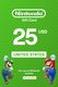 Nintendo eShop 25 USD Gift Card (United States) - Digital Key