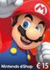 Nintendo gift card 15 EUR