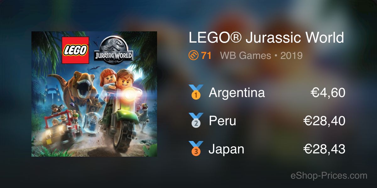 lego jurassic world switch price