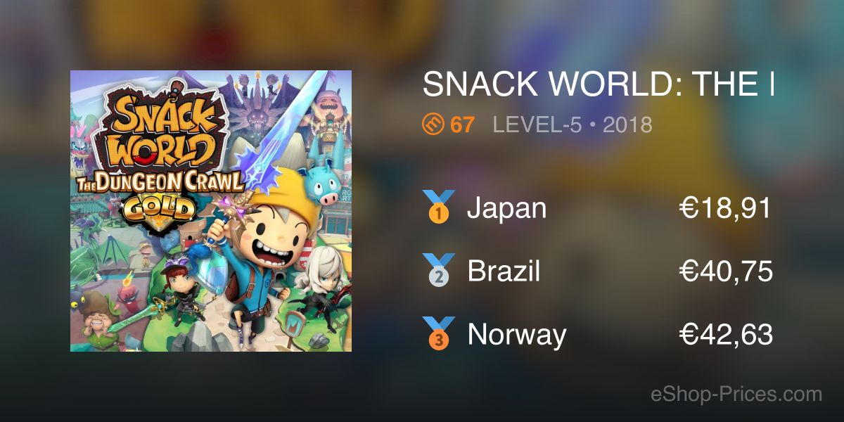 snack world switch price
