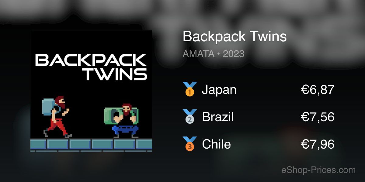 Backpack Twins | Cheapest eShop Price