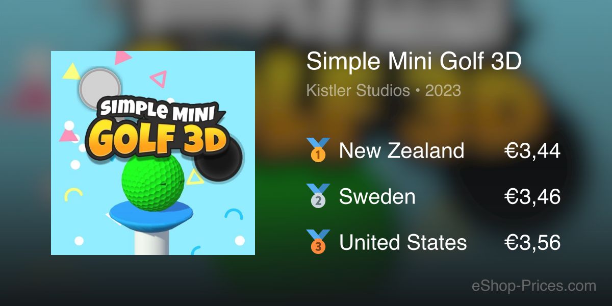 Simple Mini Golf 3D | Cheapest eShop Price