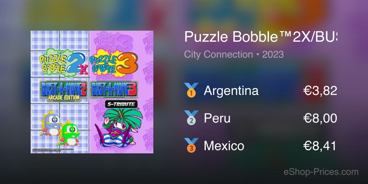 Comprar Puzzle Bobble™2X/BUST-A-MOVE™2 Arcade Edition & Puzzle Bobble™3/BUST-A-MOVE™3  S-Tribute