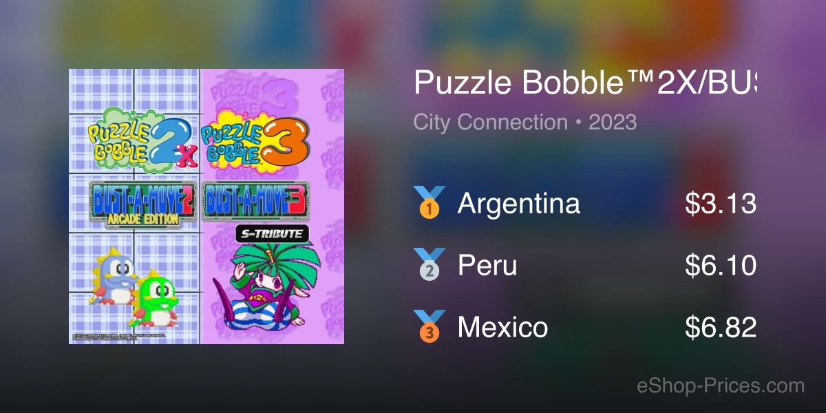 Puzzle Bobble™2X/BUST-A-MOVE™2 Arcade Edition & Puzzle  Bobble™3/BUST-A-MOVE™3 S-Tribute no Steam