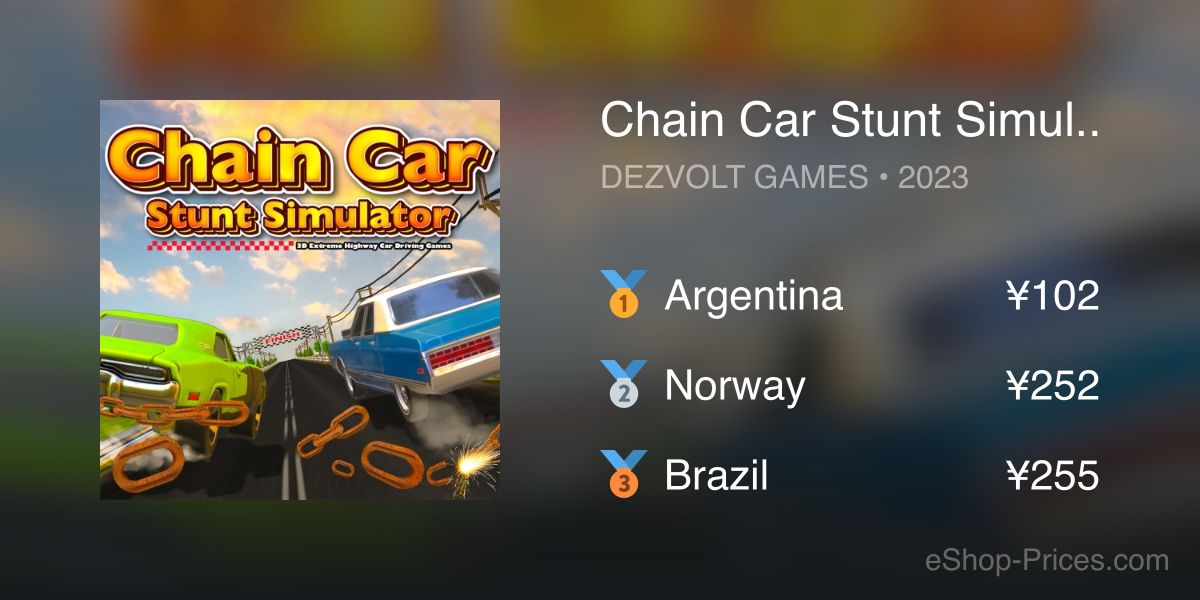 Chain Car Stunt Simulator - 3D Extreme Highway Car Driving Games