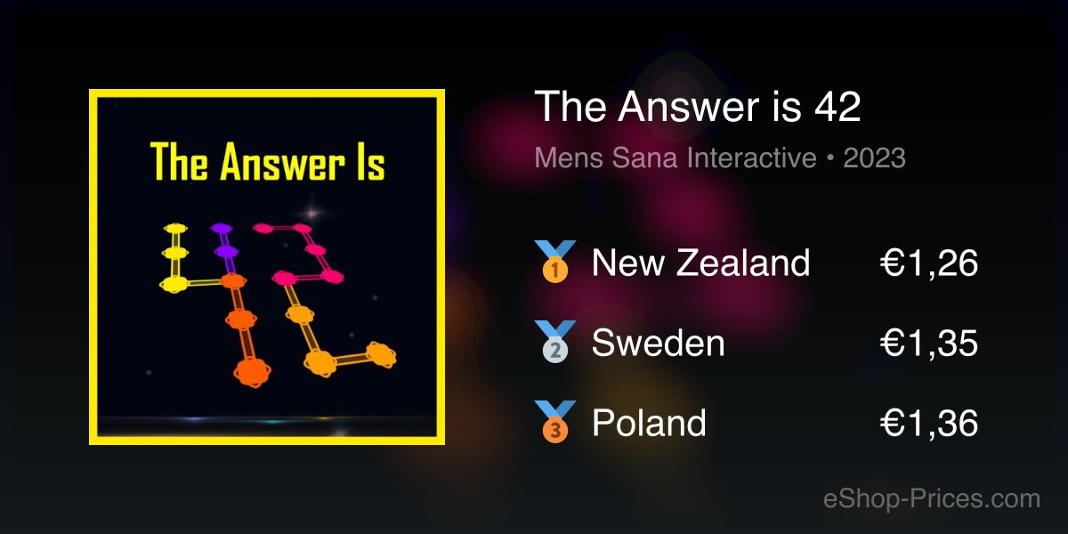 The Answer is 42 | Cheapest eShop Price