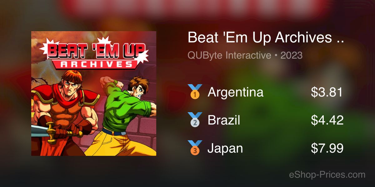 Beat 'Em Up Archives (QUByte Classics) for Nintendo Switch - Nintendo  Official Site