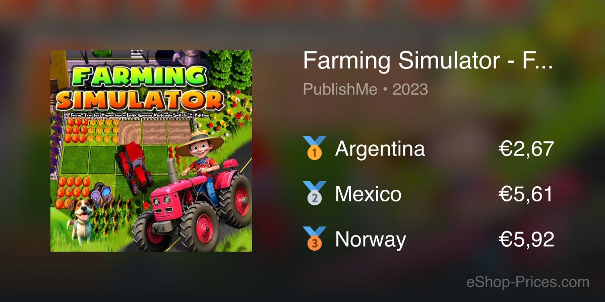 Farming Simulator - Farm, Tractor, Experience Logic Games Nintendo Switch™  Edition for Nintendo Switch - Nintendo Official Site