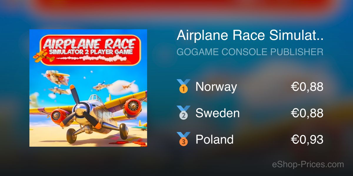 Airplane Race Simulator - 2 Player Game for Nintendo Switch