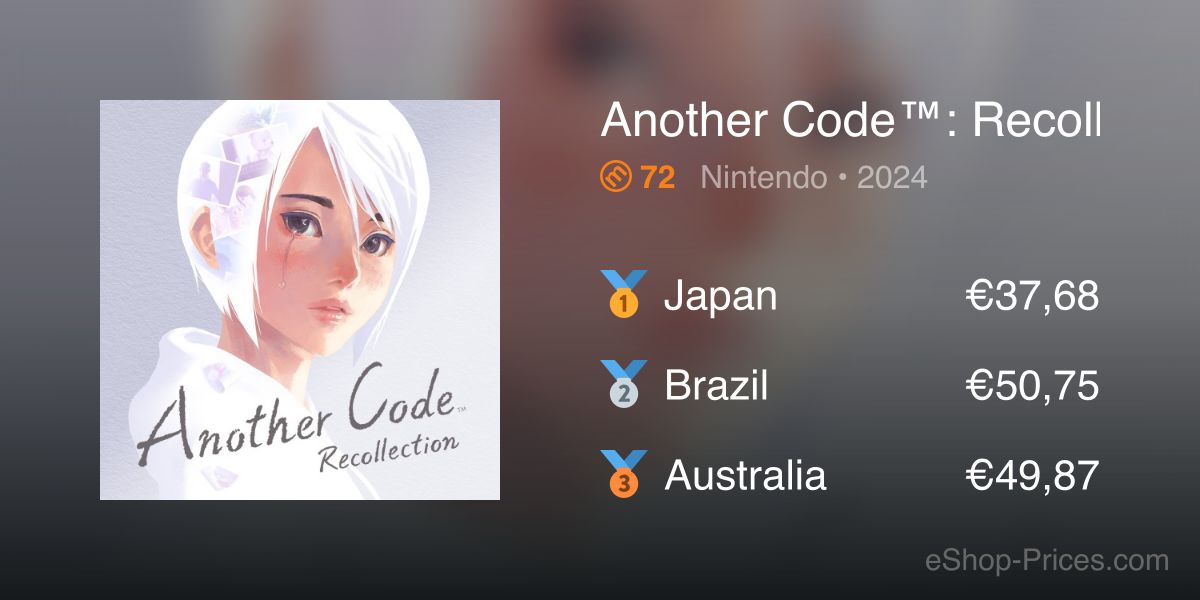 Another Code Recollection Switch : prix et alertes