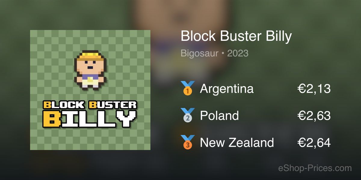 Block Buster Billy | Cheapest eShop Price