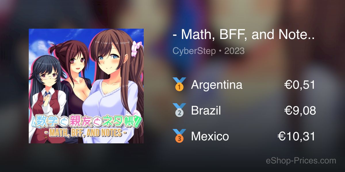 - Math, BFF, and Notes - 数学と親友とネタ帳 | Cheapest eShop Price