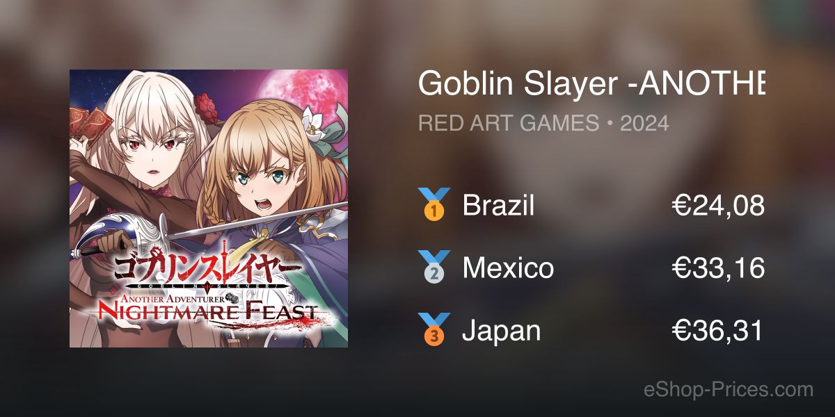 Goblin Slayer Another Adventurer: Nightmare Feast (Multi-Language) for  Nintendo Switch - Bitcoin & Lightning accepted