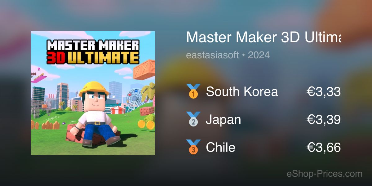 Master Maker 3D Ultimate | Cheapest eShop Price