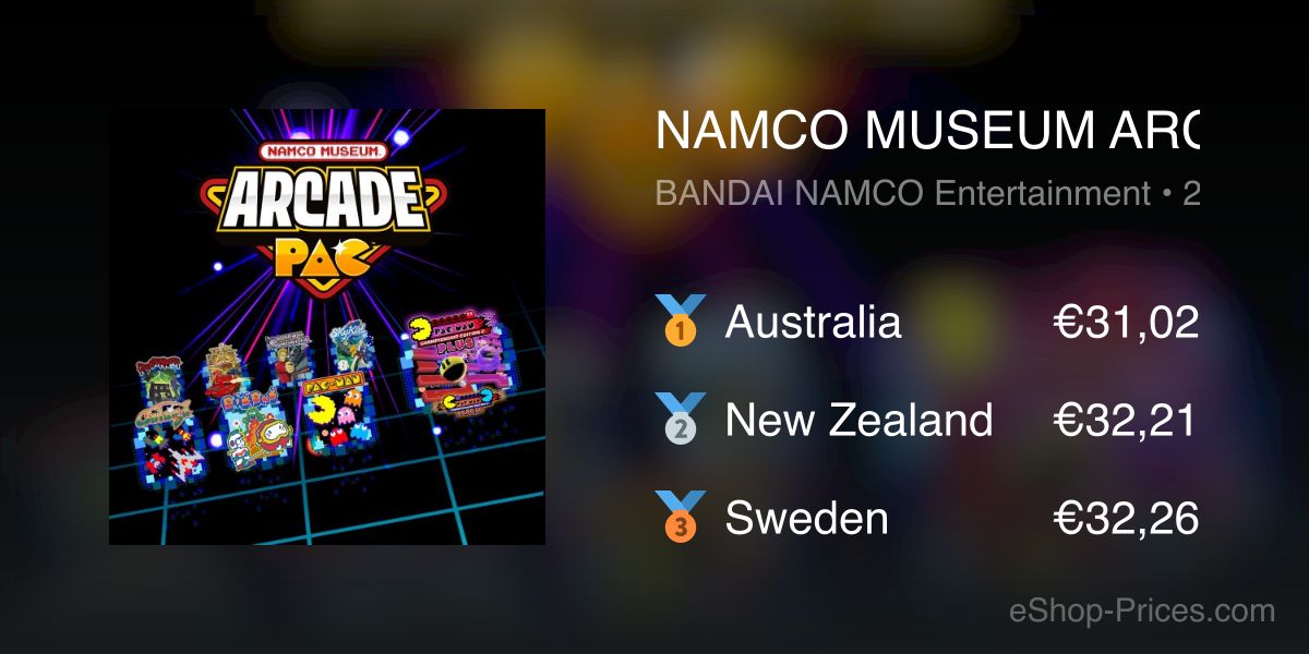 NAMCO MUSEUM ARCADE PAC | Cheapest eShop Price