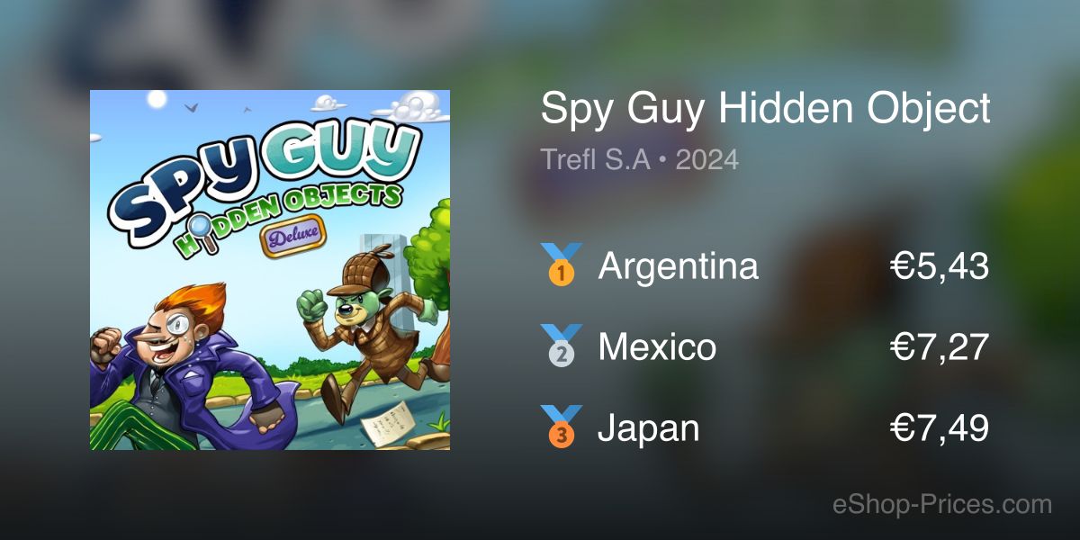 Spy Guy Hidden Objects Deluxe Edition | Cheapest eShop Price