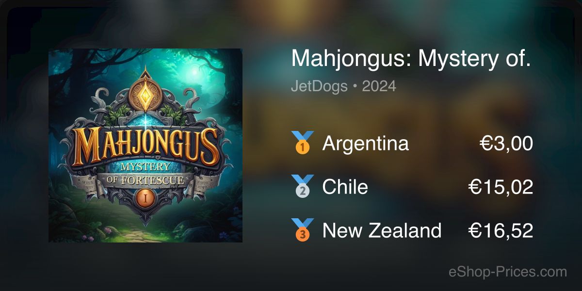 Mahjongus: Mystery of Fortescue | Cheapest eShop Price
