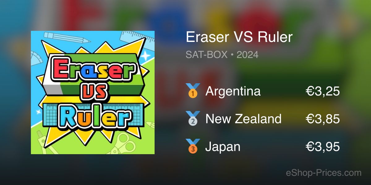 Eraser Vs Ruler Eraser VS Ruler | Cheapest eShop Price