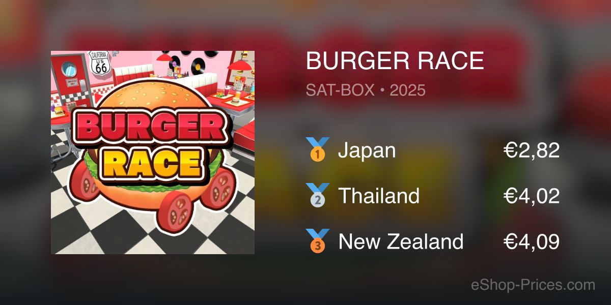 BURGER RACE | Cheapest eShop Price