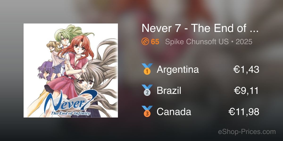 Never 7 - The End of Infinity | Cheapest eShop Price