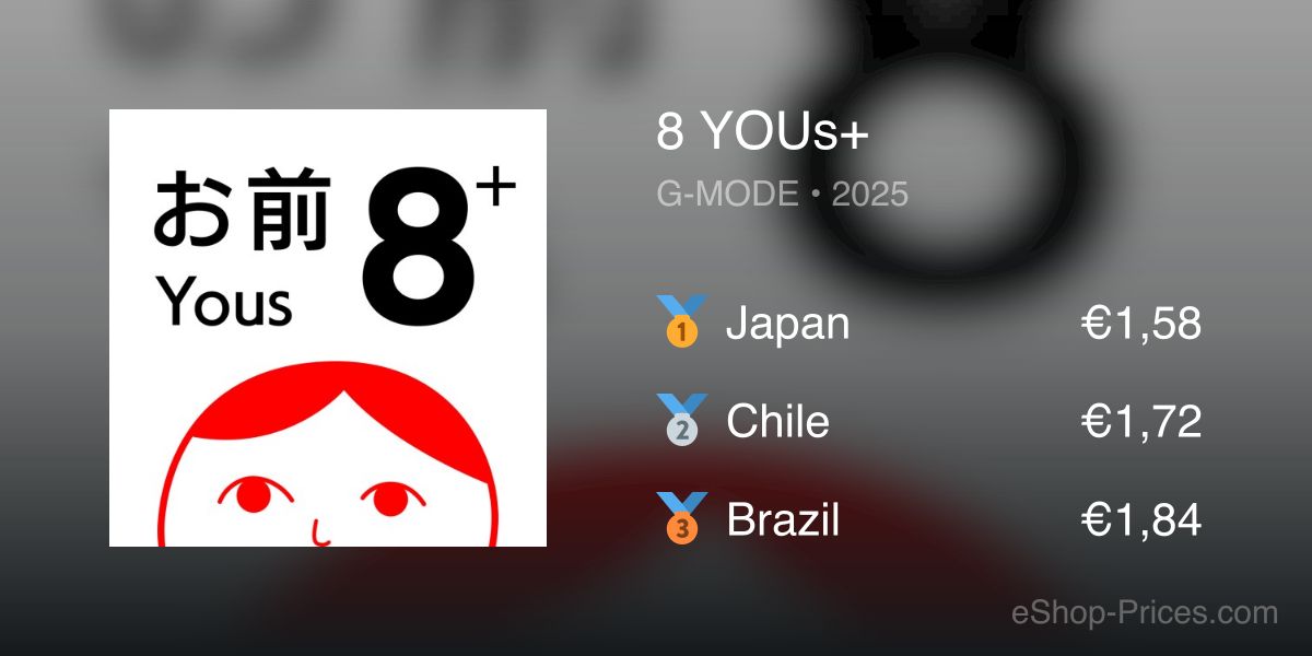 8 YOUs+ | Cheapest eShop Price