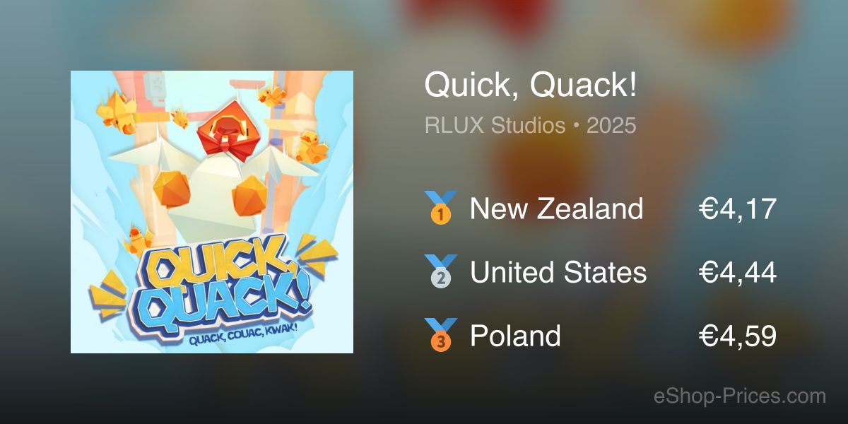 Quick, Quack! | Cheapest eShop Price