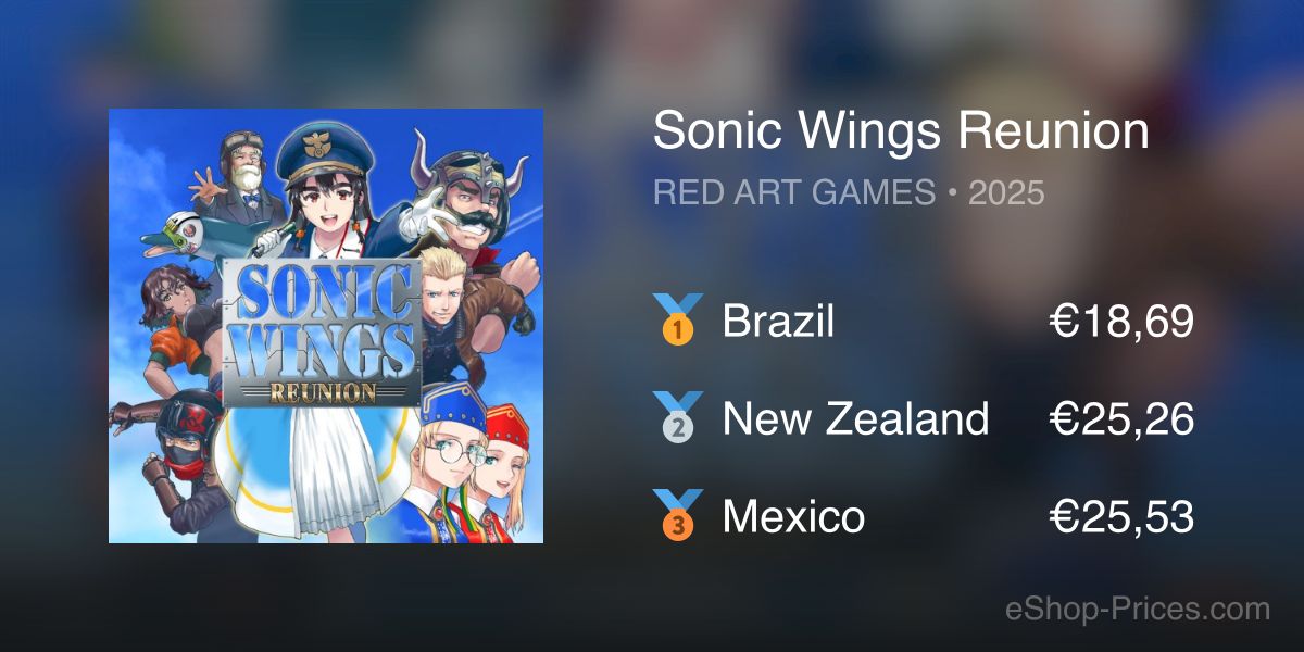 Sonic Wings Reunion | Cheapest eShop Price – Malaysian Ringgit