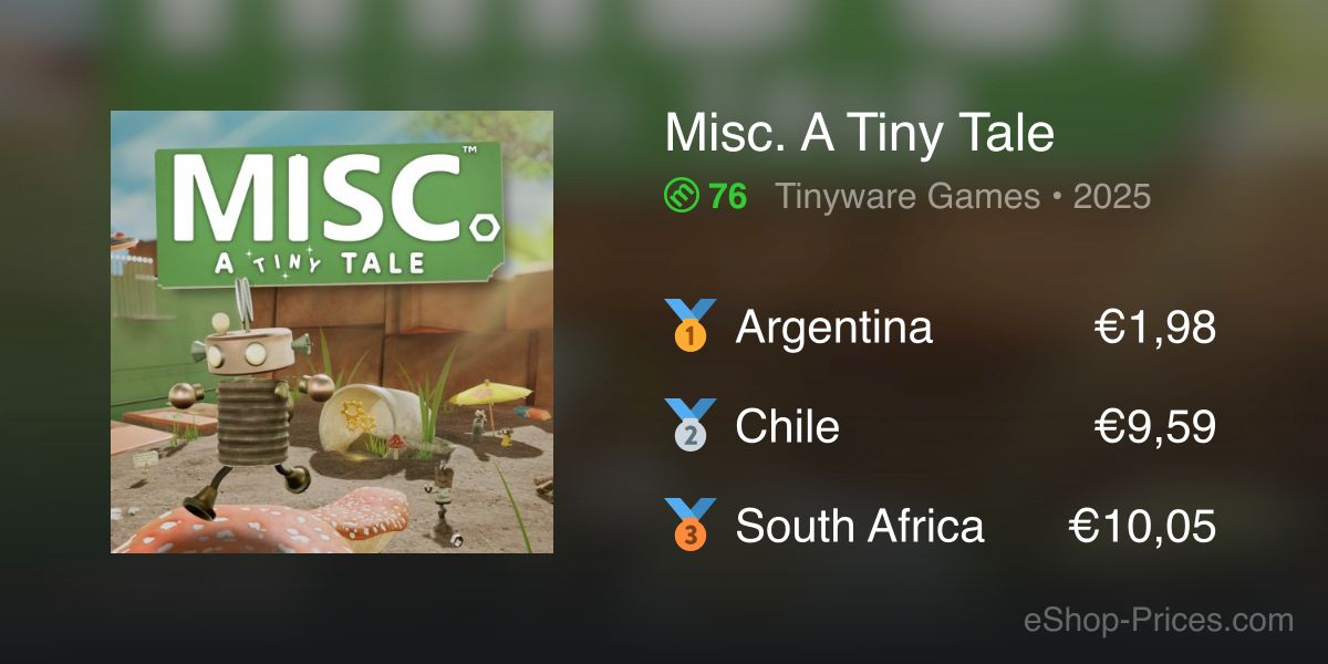Misc. A Tiny Tale | Cheapest eShop Price