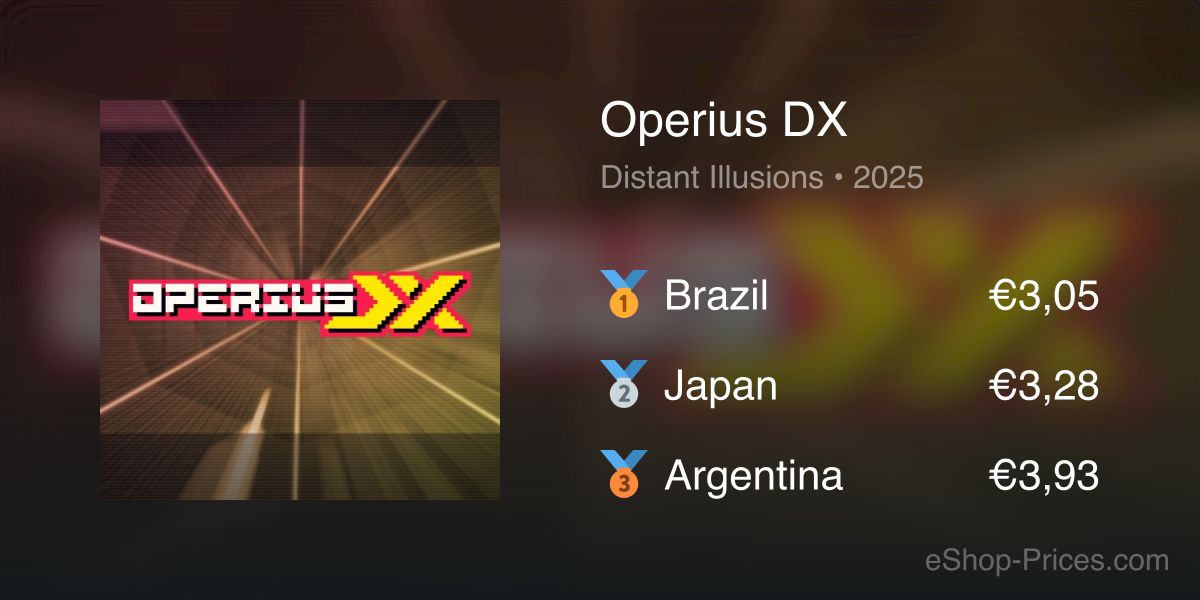 Operius DX | Cheapest eShop Price