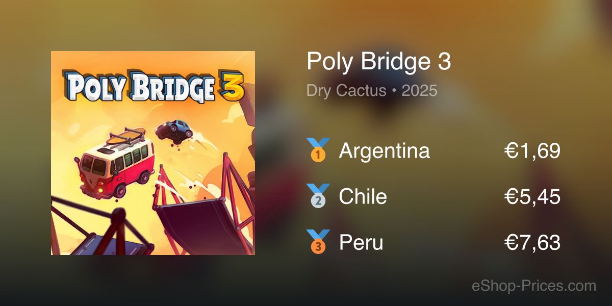 Poly Bridge 3 | Cheapest eShop Price