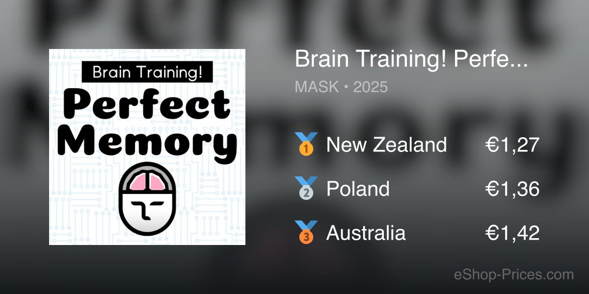 Brain Training! Perfect Memory | Cheapest eShop Price