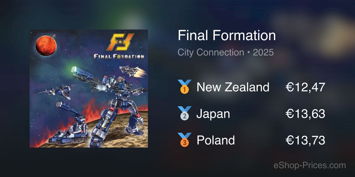 Final Formation | Cheapest eShop Price