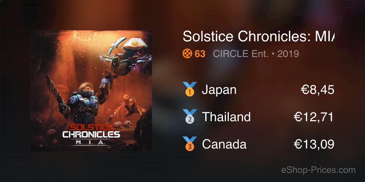 Solstice Chronicles: MIA | Cheapest eShop Price