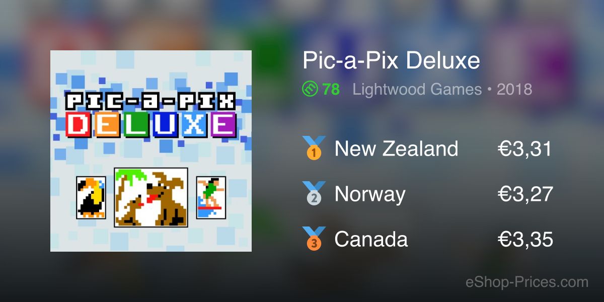 Pic-a-Pix Deluxe | Cheapest eShop Price