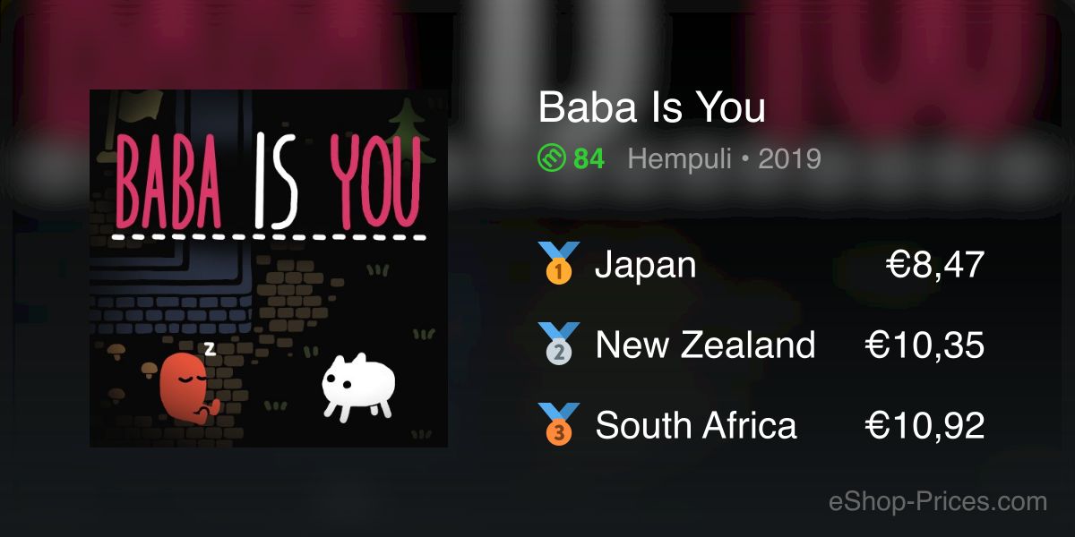 Baba Eshop Baba Is You | Cheapest eShop Price