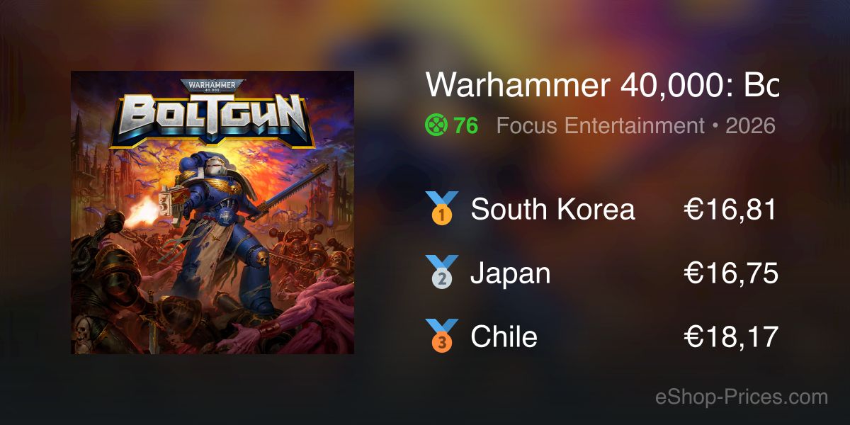 Warhammer 40,000: Boltgun | Cheapest eShop Price – Chinese Renminbi Yuan