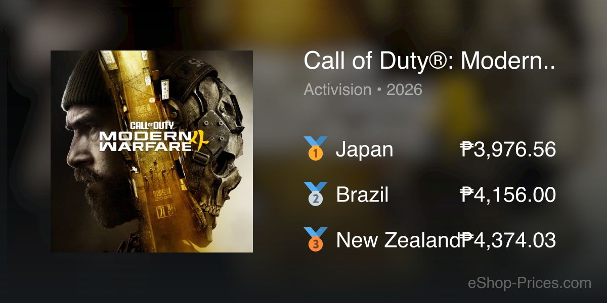 Call of Duty®: Modern Warfare® 4 - Standard Edition | Cheapest eShop ...