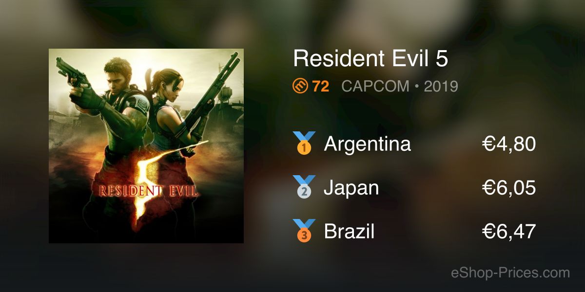 Resident evil deals 5 eshop