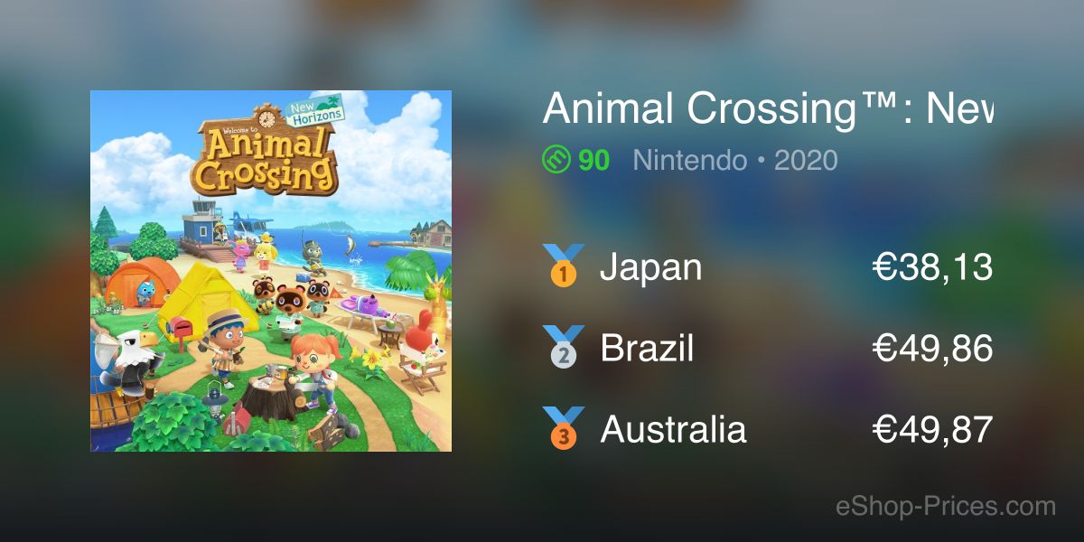 Animal Crossing New Horizons at the best price