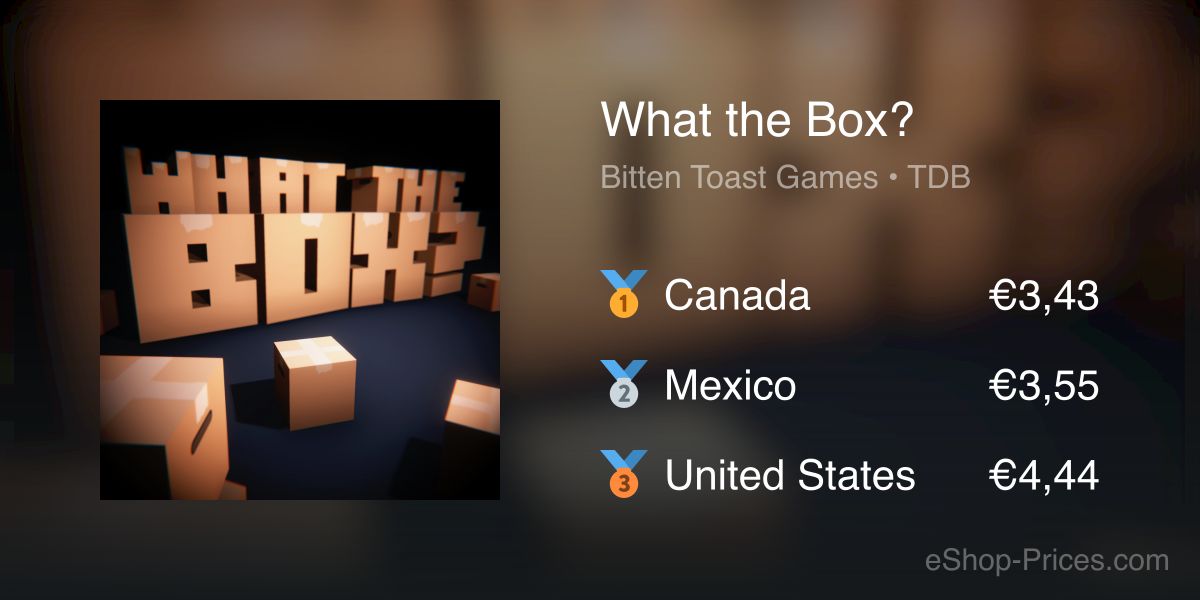 What the Box? | Cheapest eShop Price