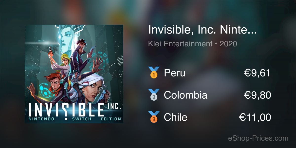 Invisible, Inc. Nintendo Switch Edition | Cheapest eShop Price