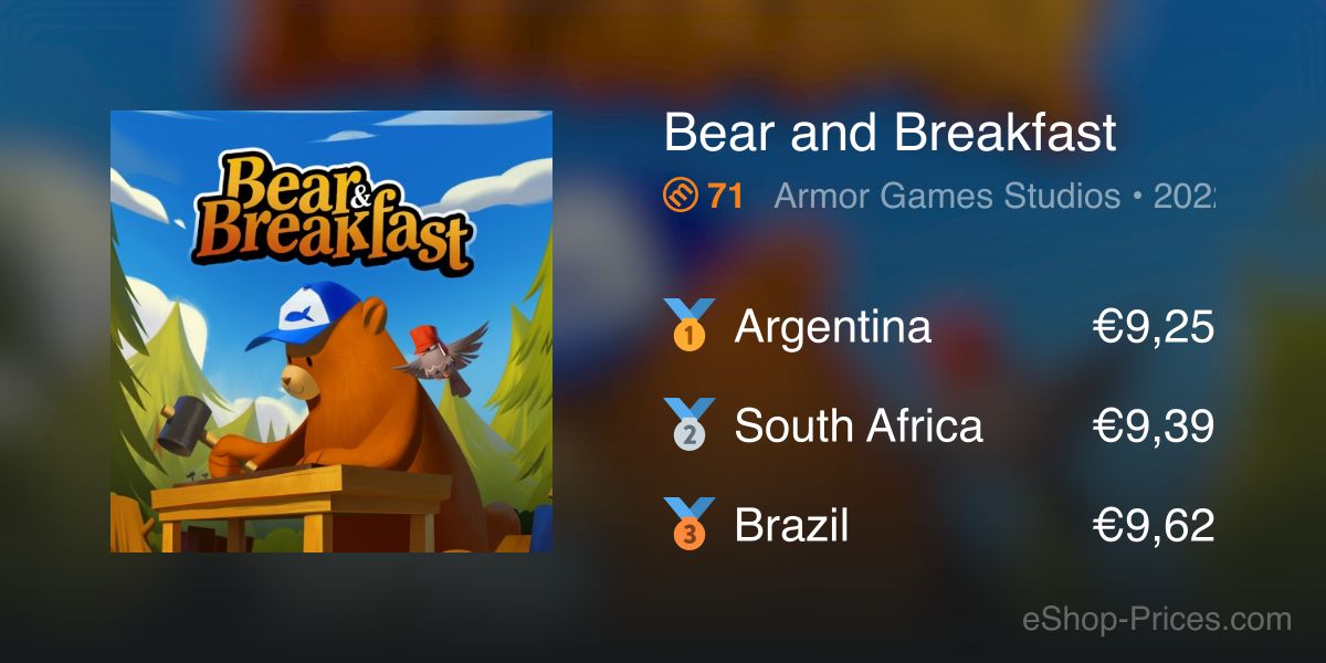 Bear and Breakfast PS5 — buy online and track price history — PS