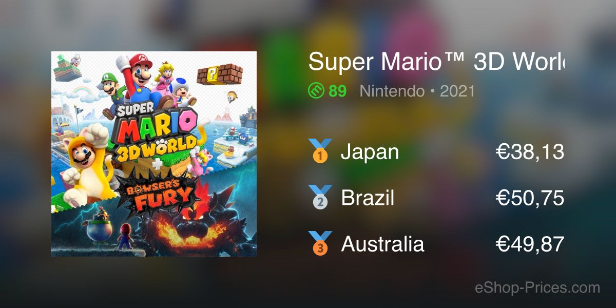 Jeu Super Mario 3D World + Bowser's Fury Nintendo Switch – Virgin