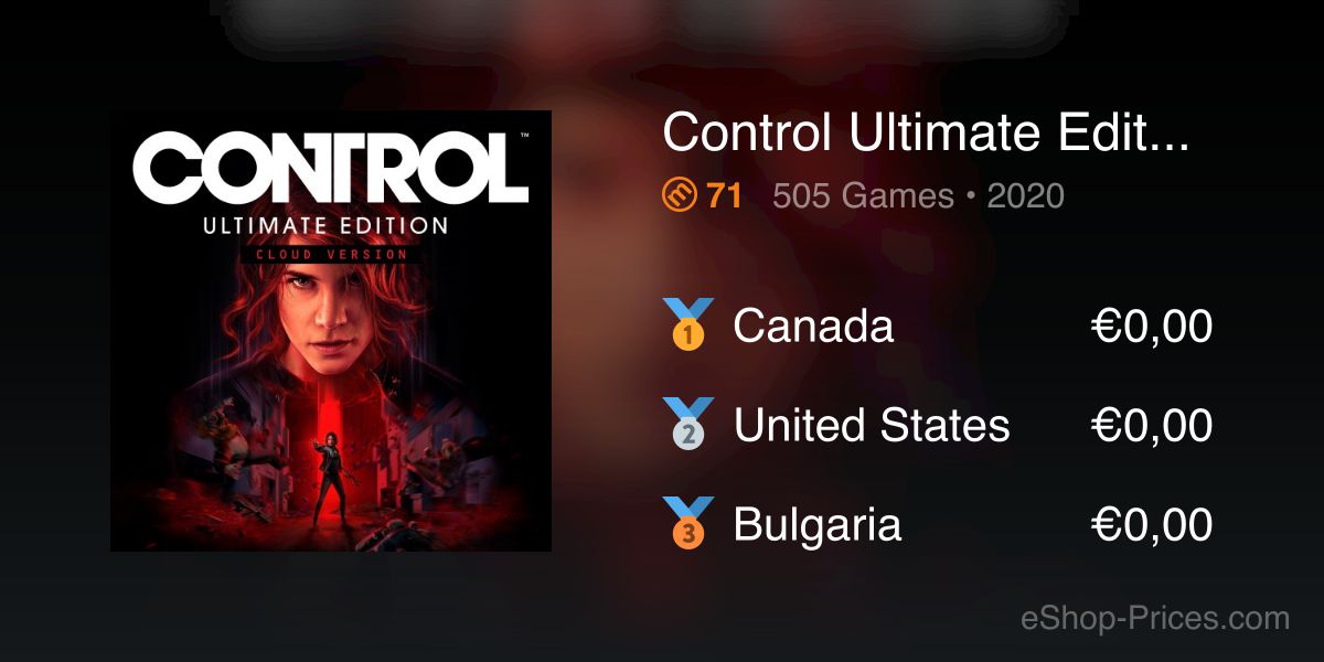 Control Ultimate Edition – Cloud Version, Aplicações de download da Nintendo  Switch, Jogos