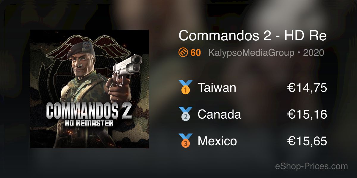 Commandos 2 - HD Remaster | Cheapest eShop Price