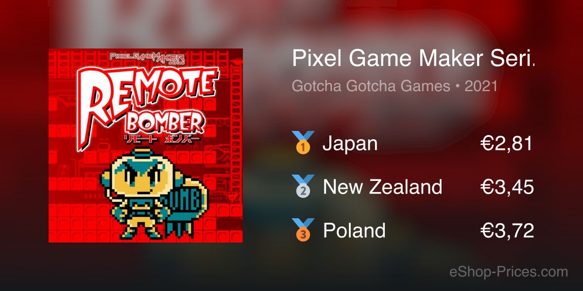 Pixel Game Maker Series Remote Bomber | Cheapest eShop Price