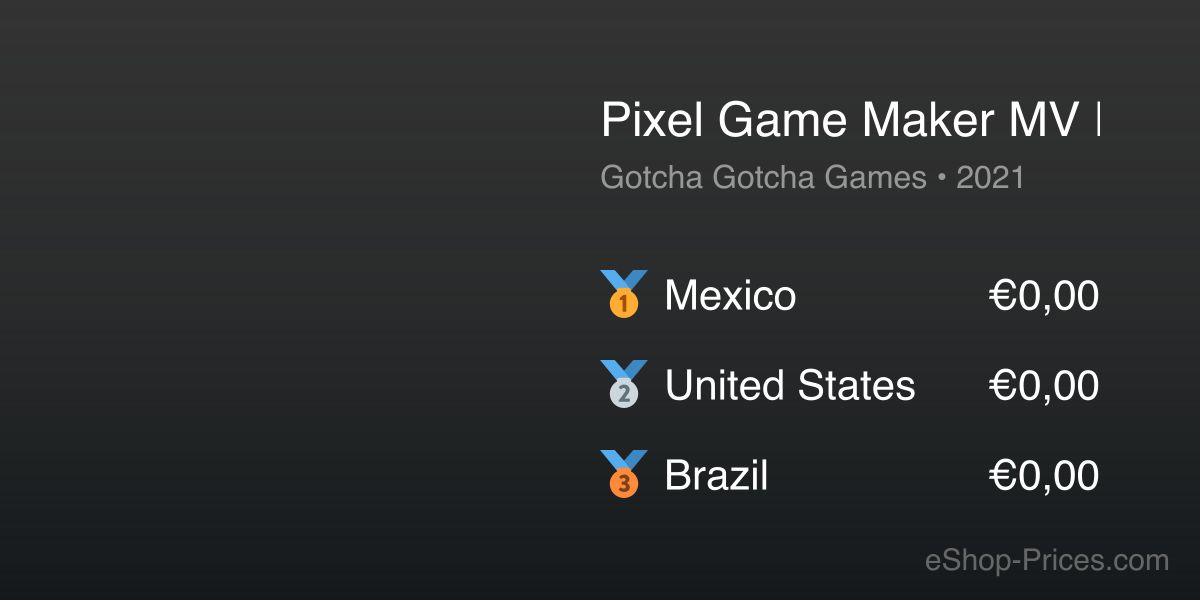 Pixel Game Maker MV Player | Cheapest eShop Price