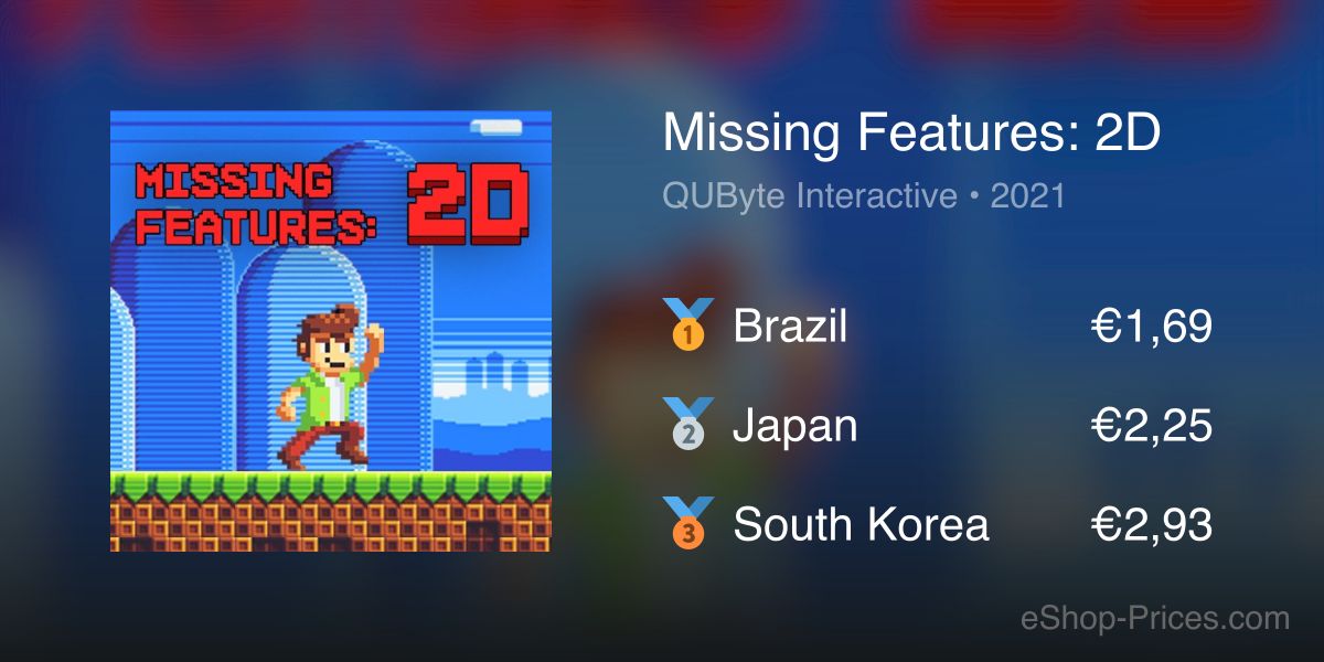 Minor Missing Features Missing Features: 2D | Cheapest eShop Price