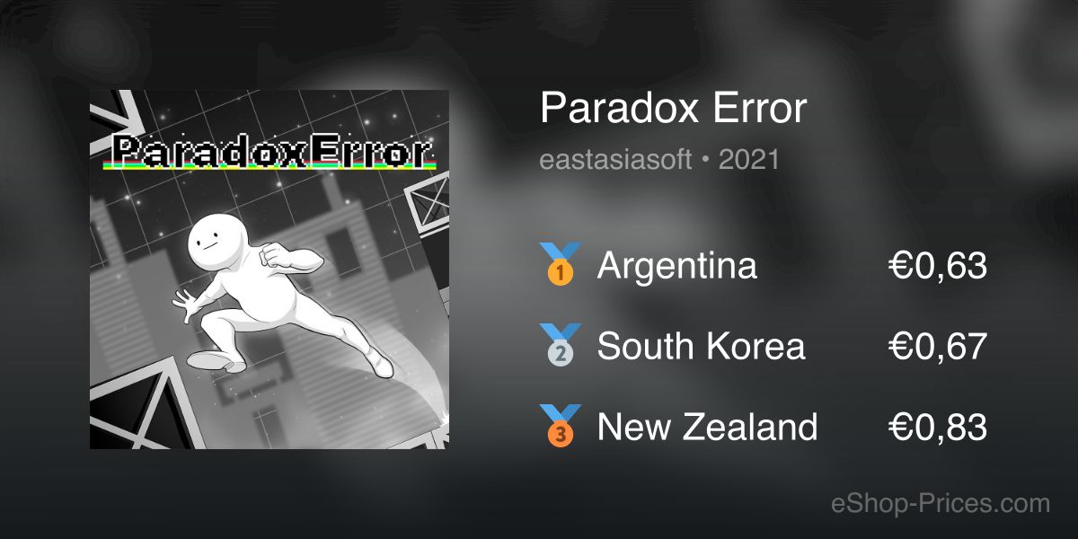 Paradox Error | Cheapest eShop Price