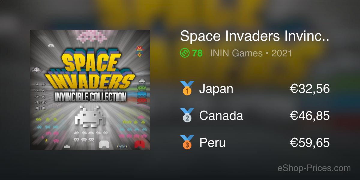 Space Invaders Invincible Collection | Cheapest eShop Price